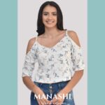 Manashi Blusa Estampada Blanco