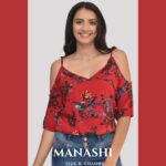 Manashi Blusa Estampada Rojo
