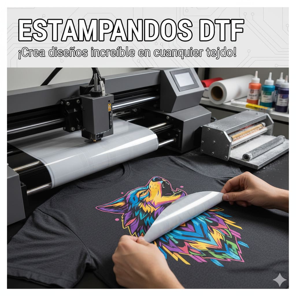 Estampado DTF a todo color sobre camiseta y polos blancos y negros. Estampados DTF de Alta Calidad para Ropa Personalizada.