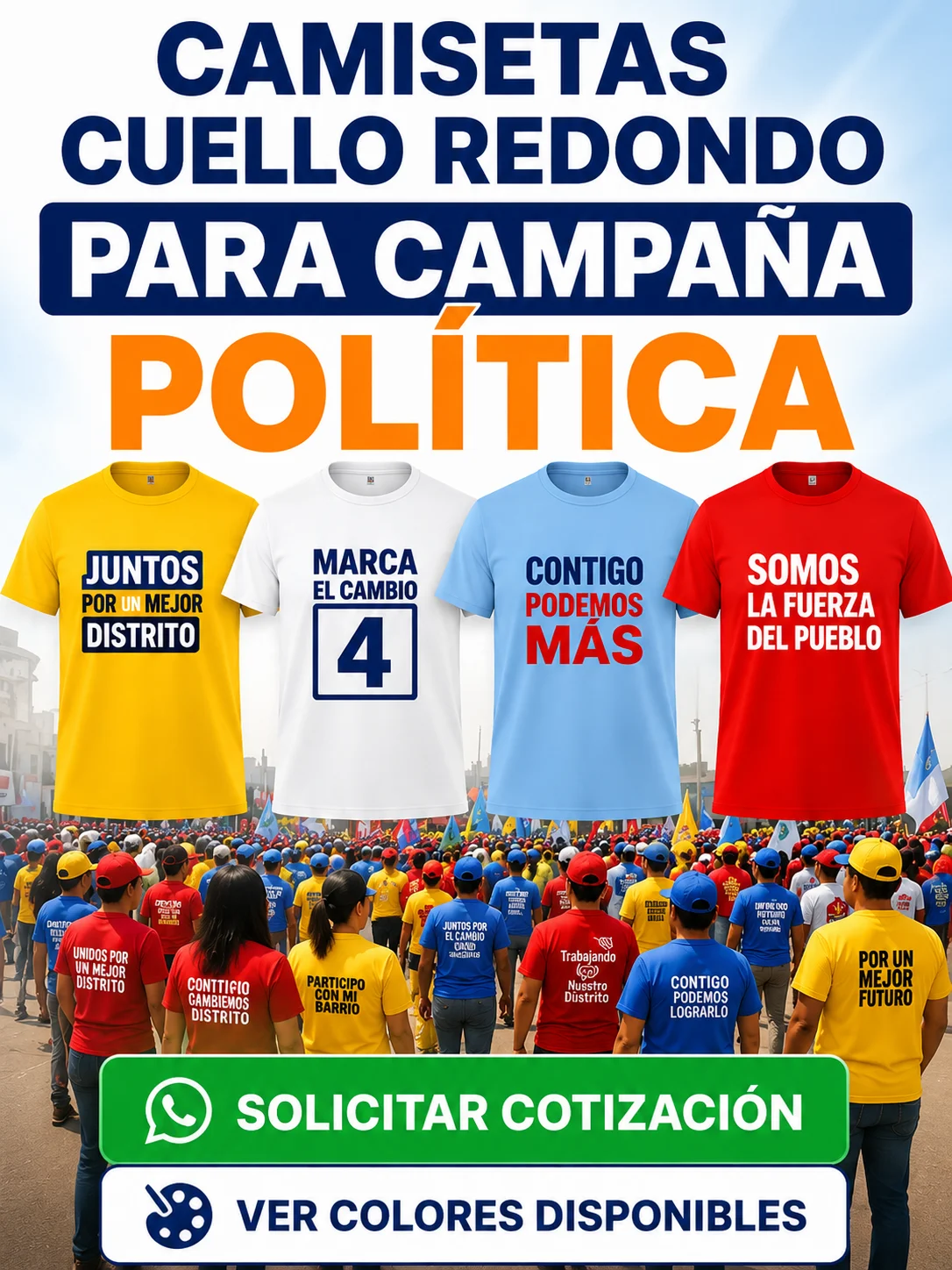 polos publicitarios para campaña politica en gamarra mayoristas